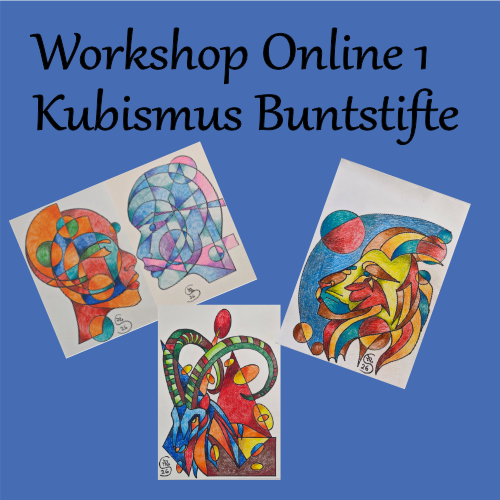 Online Workshop 1 Kubismus Buntstifte